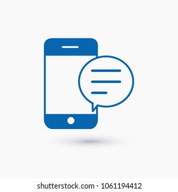 Mobile phone vector icon, smartphone icon