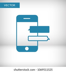 Mobile phone vector icon, smartphone icon