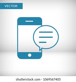 Mobile phone vector icon, smartphone icon
