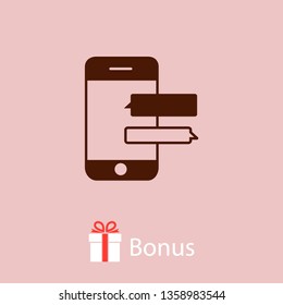 Mobile phone vector icon, smartphone icon