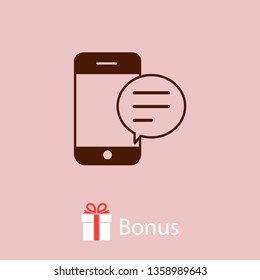 Mobile phone vector icon, smartphone icon