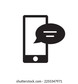 Icono vectorial del teléfono móvil. Diseño de señales planas para smartphone. Ilustración EPS 10 del pictograma del símbolo del smartphone