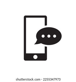 Icono vectorial del teléfono móvil. Diseño de señales planas para smartphone. Ilustración EPS 10 del pictograma del símbolo del smartphone