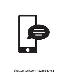 Icono vectorial del teléfono móvil. Diseño de señales planas para smartphone. Ilustración EPS 10 del pictograma del símbolo del smartphone