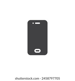 Icono de Vector del teléfono móvil. Smartphone lleno de signo plano para concepto móvil y Diseño web. Icono de glifo de teléfono móvil. Símbolo del teléfono, ilustración del logotipo. Vector gráfico