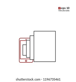 Mobile phone - vector icon. Symbol for web, infographics, print design and mobile UX/UI kit. Vector illustration, EPS10.