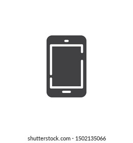 Mobile phone vector icon. Telephone filled flat sign for mobile concept and web design. Smartphone glyph icon. Symbol, logo illustration. Vector graphics
