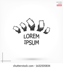 Mobile Phone vector icon template color editable. Smartphone symbol vector sign isolated on vector icon white background