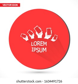 Mobile Phone vector icon template color editable. Smartphone symbol vector sign isolated on vector icon white background