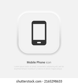 Handy-Vektorsymbol im trendigen Neworphismus-Stil. Smartphone-Symbol für Web-Apps. Vektor EPS10