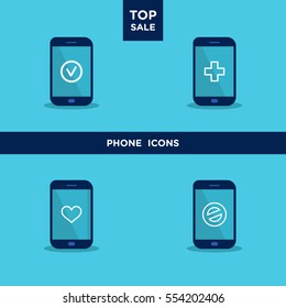 Mobile phone vector icons