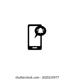 Mobile phone vector icons set. Information technology concept. Web pages and apps items, signal, message, phone, bell, sms, dialogue and sound. Isolated on white background