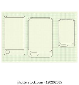 mobile phone Vector illustration.