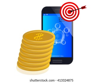 mobile phone - vector illustration