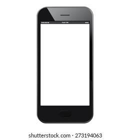 Mobile Phone Vector illustration Black Similar to smart phone.