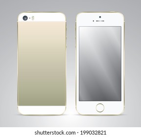 mobile phone ,Vector illustration of modern realistic smart-phone
