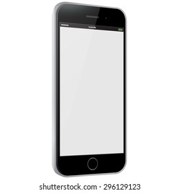 Mobile Phone vector illustration with side view.