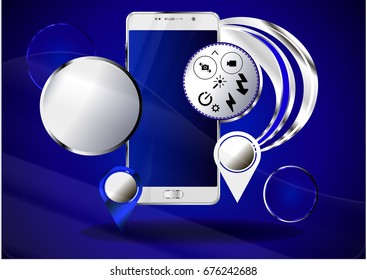 Mobile phone vector illustration. Smart phone.