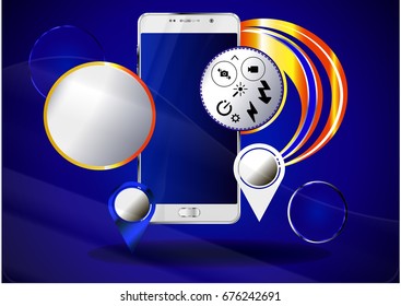 Mobile phone vector illustration. Smart phone.
