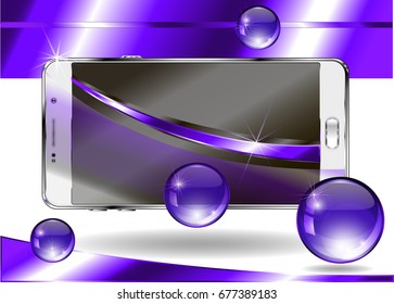 Mobile phone vector illustration. Smart phone.
