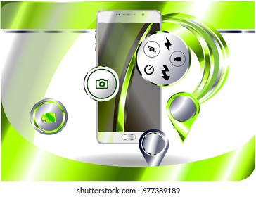 Mobile phone vector illustration. Smart phone.