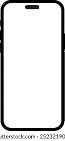 Mobile Phone vector illustration with white background.