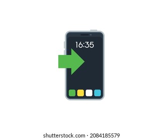 Mobile Phone Vector Isolated Icon. Phone Call Emoji Illustration. Incoming Call Vector Isolated Emoticon