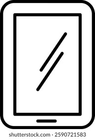Mobile Phone Vector Line Icon Design