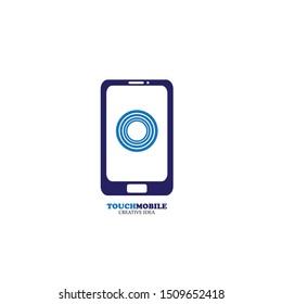Mobile phone vector logo design template
