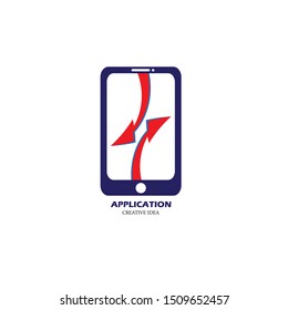 Mobile phone vector logo design template
