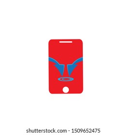 Mobile phone vector logo design template
