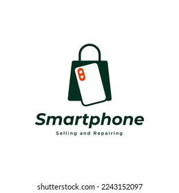 Ilustración de concepto del logotipo vectorial del teléfono móvil. Signo creativo de Smartphone. Símbolo de teléfono móvil o icono de Tablet PC. Elemento de diseño. 