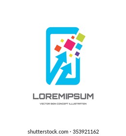 mobile logo vector