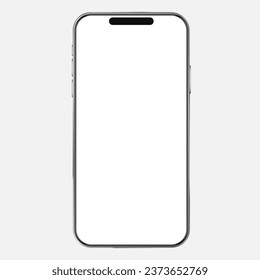 Parodia vectorial de teléfono móvil. Teléfono inteligente en blanco aislado.