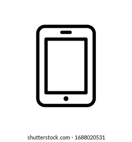Mobile Phone vector outline icon. Electronics style illustration.