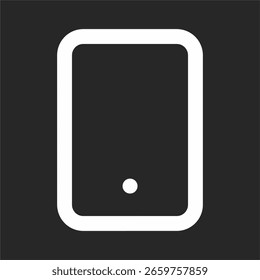 Símbolo del Vector del teléfono móvil en fondo oscuro