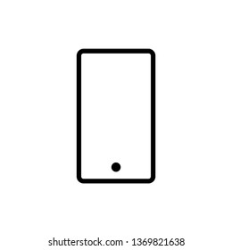 Mobile Phone, Vector Thin Icon. Linear UI style. Icon or Web design and Mobile App. One icon from the outline set in Pixel Perfect style. Editable vector stroke. 64x64 Pixel Perfect, 2 px outline