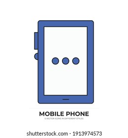 mobile phone vector type icon