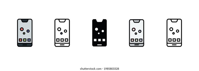 mobile phone vector type icon