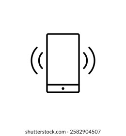 Mobile phone vibrating icon Flat fill set collection