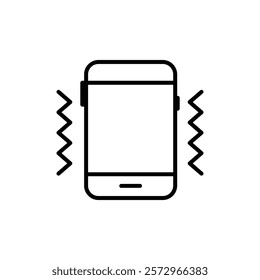 Mobile phone vibrating icon simple vector symbol