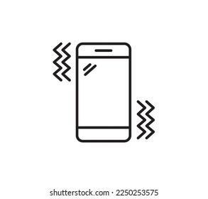 Mobile phone vibrating icon vector ringtone symbols for app web logo banner icon button - Vector