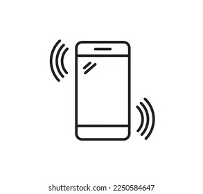 Vibrationssymbole des Handys, Vektorklingeltonsymbole für Bannersymbolschaltfläche des App-Weblogos - Vektor