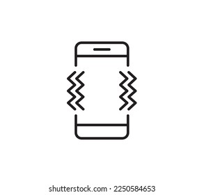 Mobile phone vibrating icon vector ringtone symbols for app web logo banner icon button - Vector