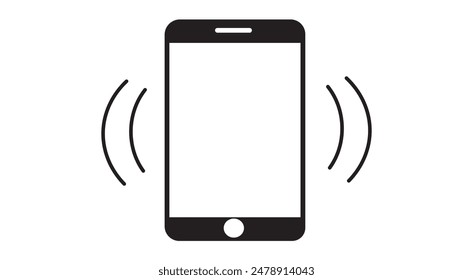Iconos vibrantes del teléfono móvil. Ilustración vectorial.