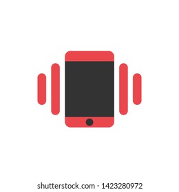 mobile phone vibrating or ringing vector icon 