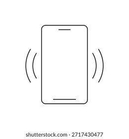 Mobile phone vibrating with sound wave signal lines