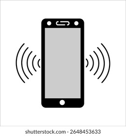 Mobile phone vibration icon vector ringtone symbol for web application logo banner button icon - Vector