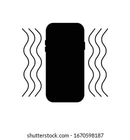 mobile phone vibration vector icon,  mobile phone no sound 