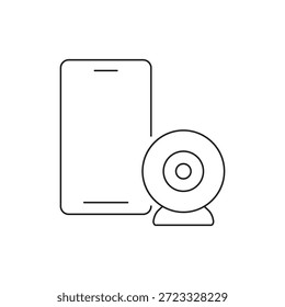 Mobile phone video streaming and peripheral camera outline